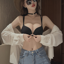 Front Buttoned Underwear Female small breasts Gathered Big No Steel Ring Closeted Breast Anti Drooping Summer Beauty Back Bra Underpants Suit