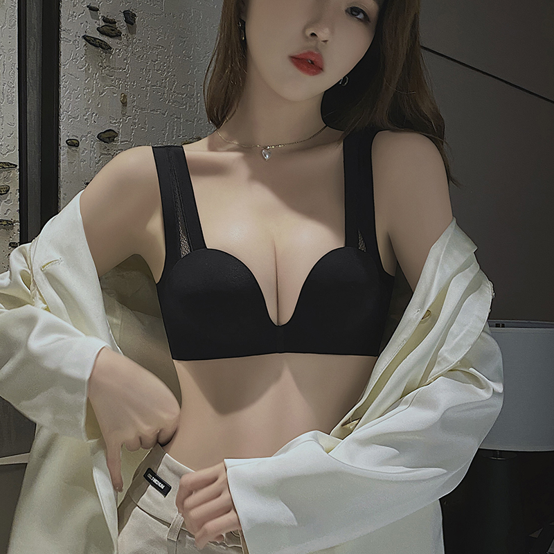 透色内衣旗舰店聚拢内衣女小胸平胸专用无痕上托文胸收副乳防下垂年新款爆款2