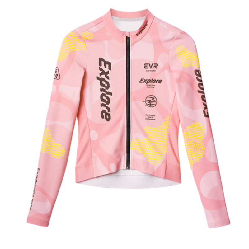 EVR骑行服女款秋冬季抓绒保暖公路自行车长袖骑行服上衣2025新款 - 图3