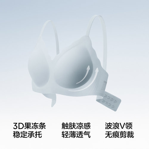 蕉内凉皮511C内衣女夏薄款美背小胸聚拢无痕文胸透气性感胸罩 - 图0