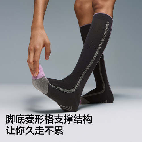 防臭吸汗|蕉内氮气505Dry女士袜子抗菌小腿袜压力网球袜运动长袜 - 图2
