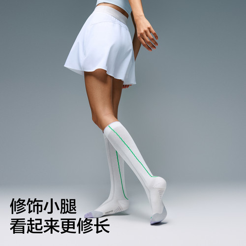 防臭吸汗|蕉内氮气505Dry女士袜子抗菌小腿袜压力网球袜运动长袜 - 图3