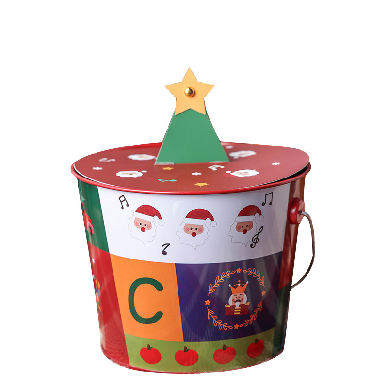 2023兔年新年手提铁桶抱抱桶创意礼品盒零食礼物圣诞包装盒礼盒 - 图3