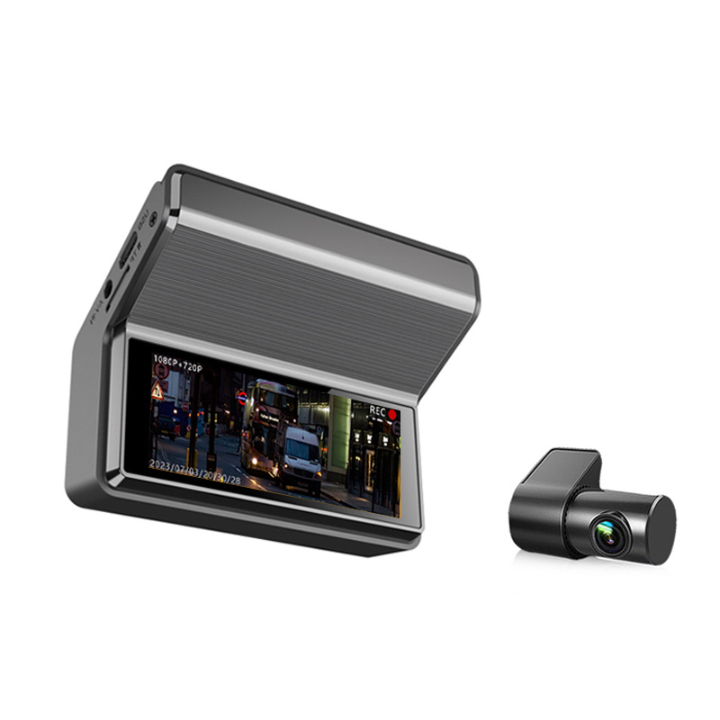 新品3.16寸行车记录仪1080P高清流媒体记录仪前后双摄倒车可视