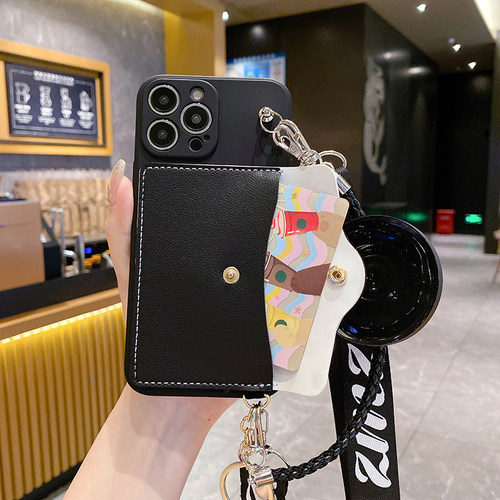 新款适用华为荣耀90手机壳nzone50pro零钱包mate50/30/40pro斜挎背带荣耀50/80/70带挂绳v40/v30/v20全包镜头 - 图2