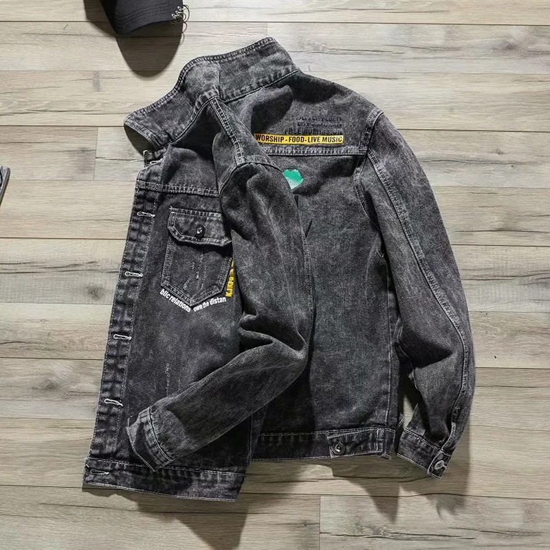 牛仔外套男生潮流百搭褂子男士外衣 Boom厂家批发夹克