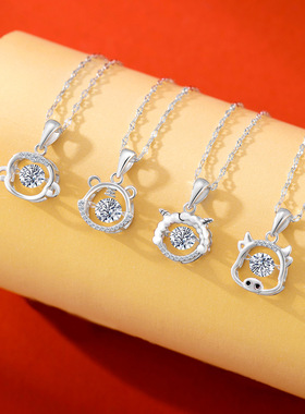 国潮十二生肖龙纯银项链女百搭小众设计轻奢锁骨链饰品