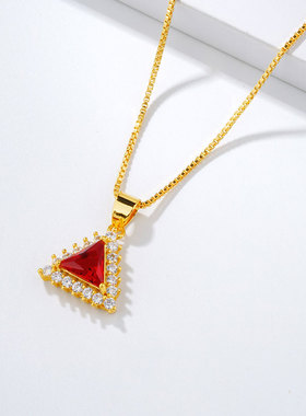 镀黄金不掉色爱心耳环项链戒指