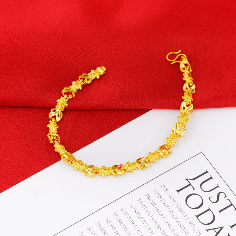 越南沙金女仿真黄金久不掉色镀手链 鑫界饰品第一店手链