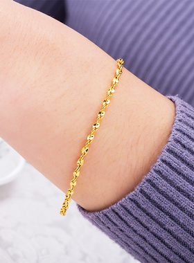 时尚个性风细线防过敏仿真黄金