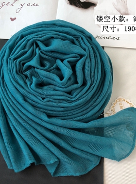 焦糖色围巾女薄款棉麻春秋冬季韩版纯色文艺百搭长款披肩亚麻丝巾