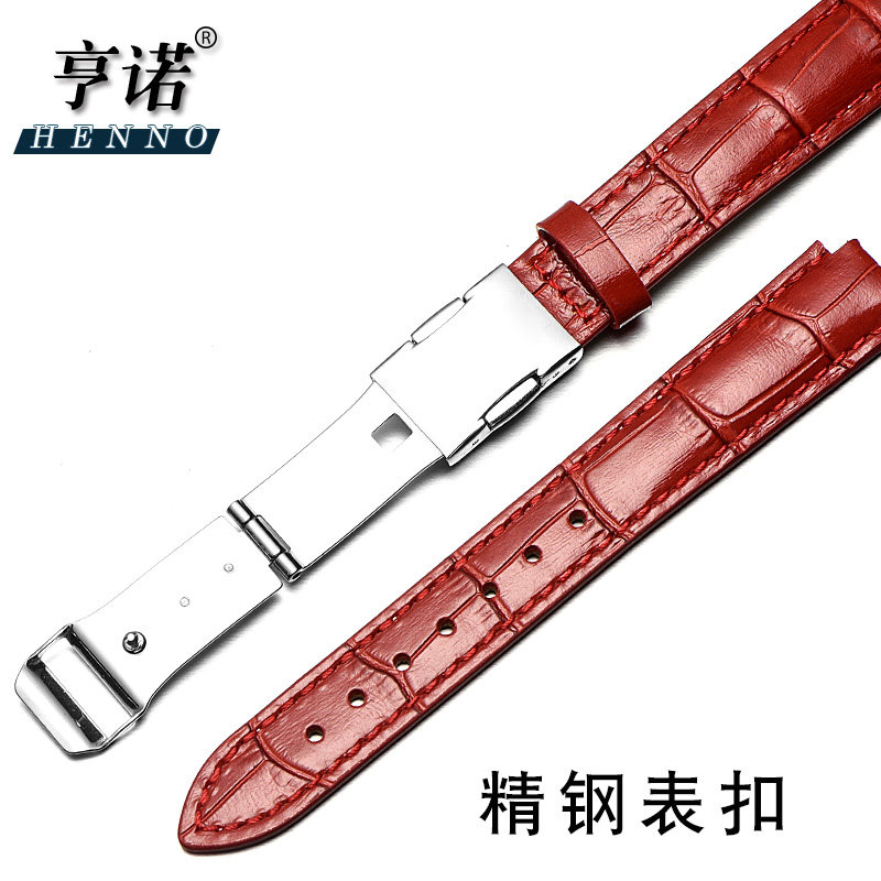 真皮女适配卡西欧she-3034d表带 亨诺配件