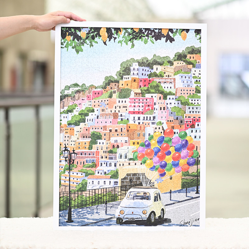 专业实木铝合金拼图相框5070简约现代装裱框1000片蓝色画框可定制,淘宝优惠券,粉丝福利购,淘宝优惠卷