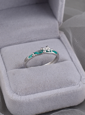 925纯银戒指同屏共振闺蜜情侣对戒男女轻奢小众送对象礼物ins刻字