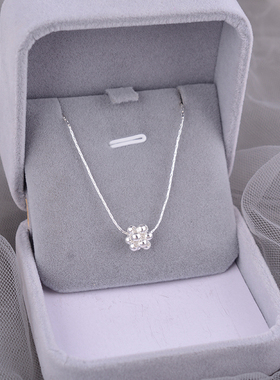 925纯银小球锁骨链细项链女款2025新款简约小众叠戴锁骨链ins刻字