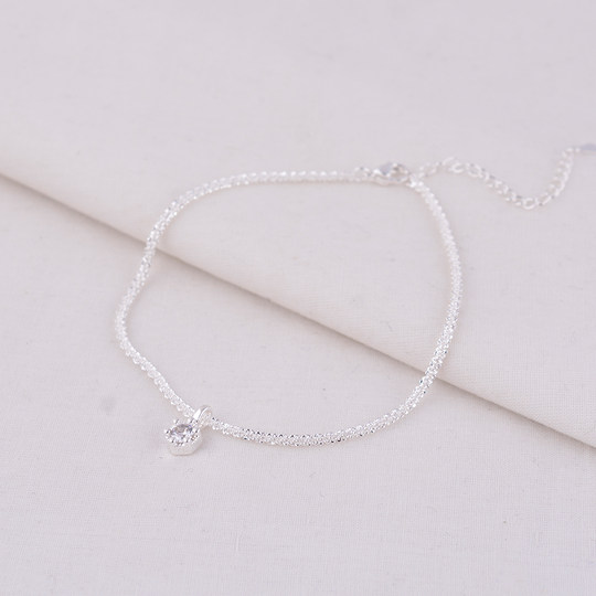 925纯银满天星碎银脚链2025新款潮轻奢小众精致高级波光粼粼脚环
