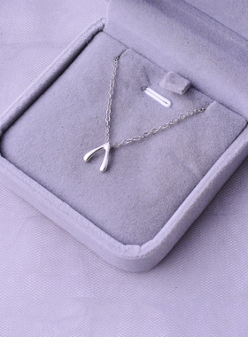 纯银如愿骨项链闺蜜生日礼物