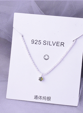 满天星银项链小众百搭吊坠女