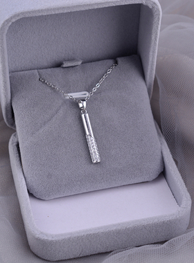 S925纯银一字项链女时尚个性轻奢