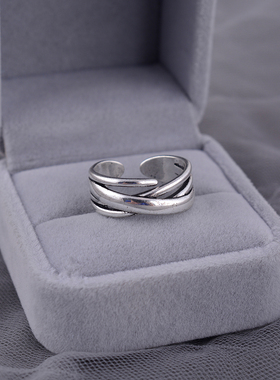 925纯银戒指时尚潮网红缠绕