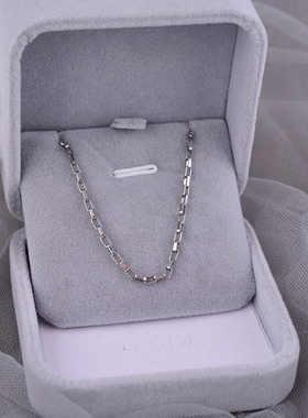 925纯银项链高级轻奢叠戴素链