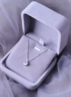 925纯银单钻项链女设计感锁骨链小众精致轻奢2021年新款潮网红ins