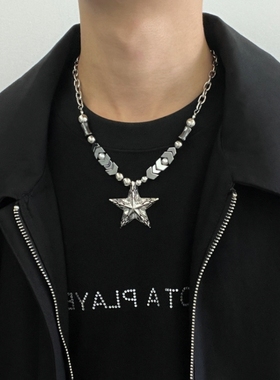 重工复古星星项链毛衣链