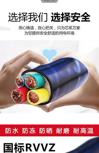 ZARVV电缆 纯铜软线za-rvv1*16mm2*10 3*25平方 35 50 70 95RVVZ - 图0