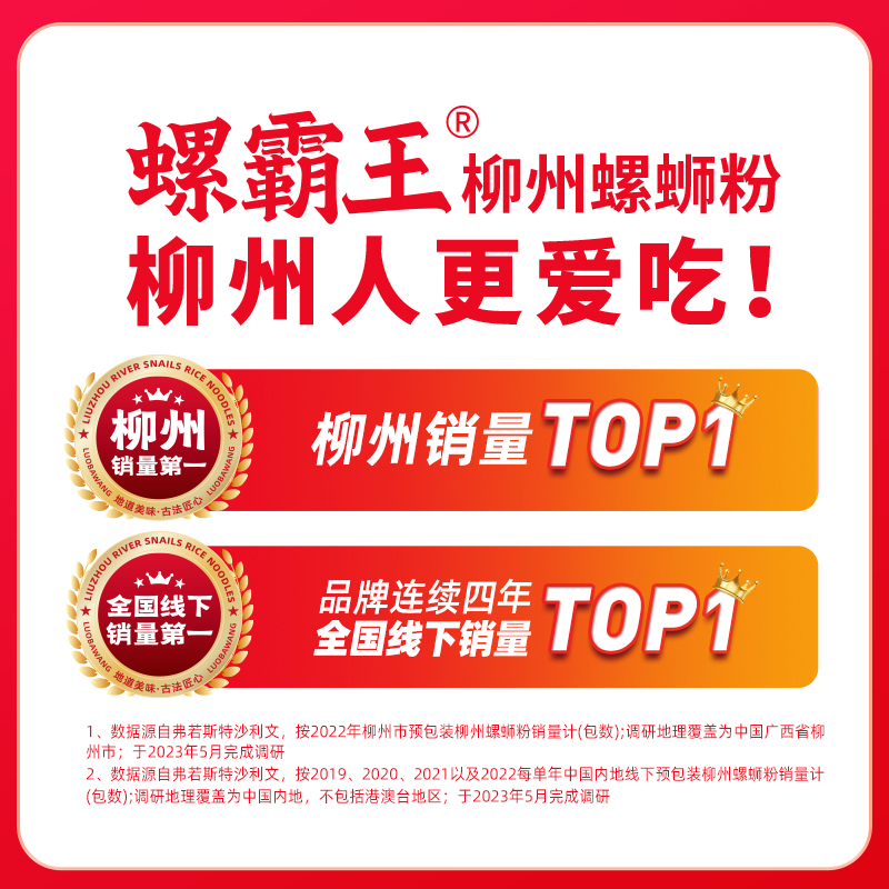 [198任选3箱]螺霸王螺蛳粉礼盒装正宗柳州螺狮粉送礼囤货装 - 图1