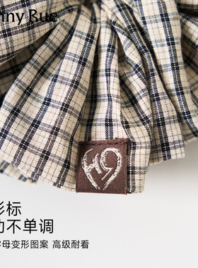 HENNY RUE复古格子发圈女学院风发绳头圈百搭造型发饰