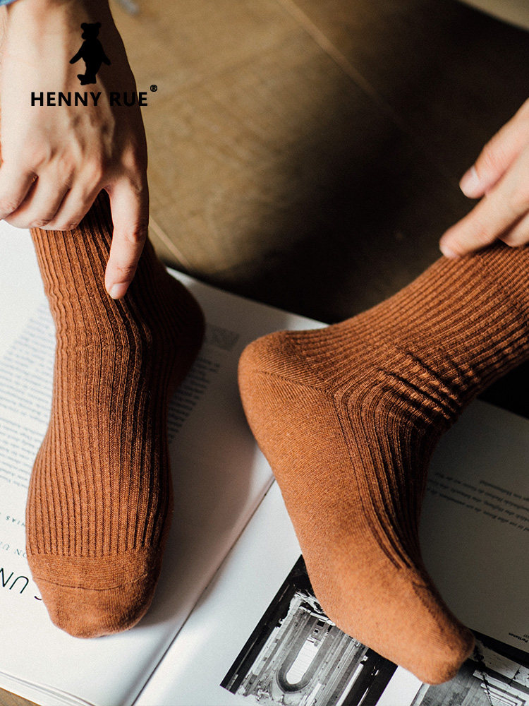 henny rue秋冬季男士礼盒中筒袜子 hennyrue短袜/打底袜/丝袜/美腿袜