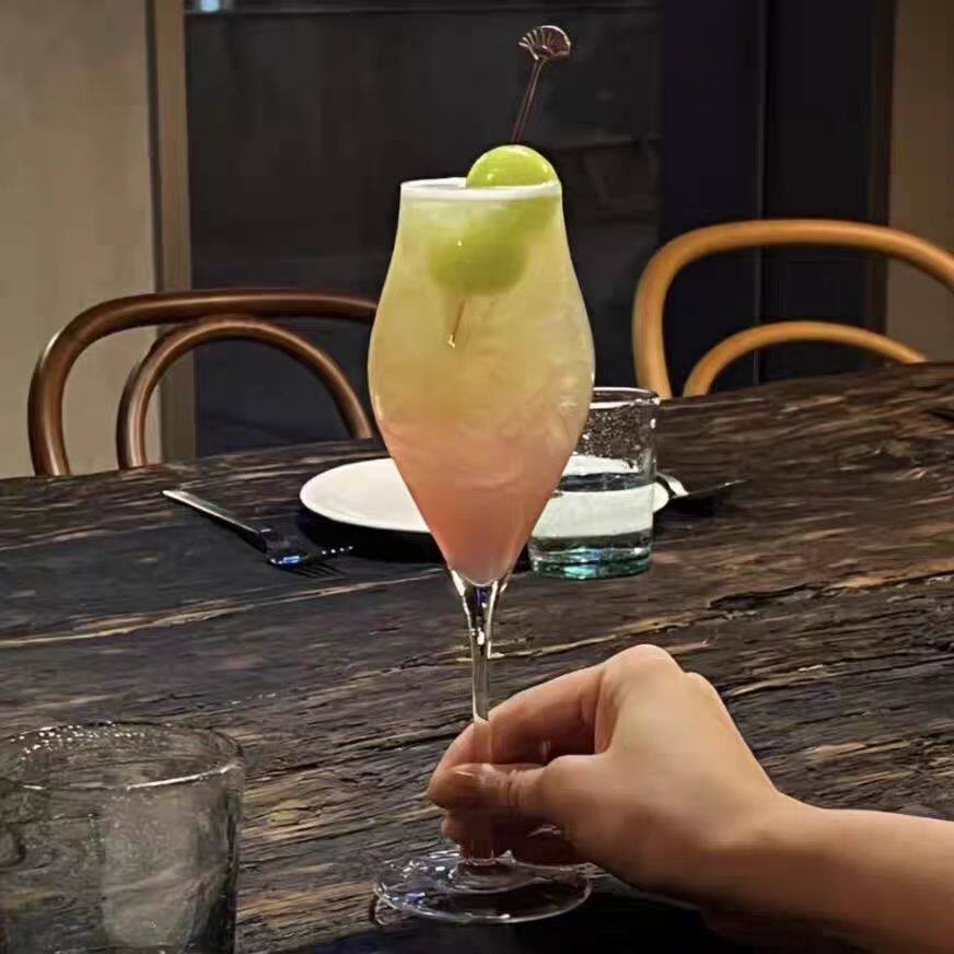 酒吧水晶玻璃杯手工线条320ml高脚鸡尾酒香槟红酒起泡酒杯子,淘宝优惠券,粉丝福利购,淘宝优惠卷