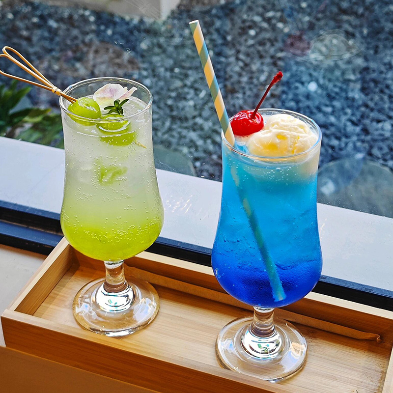 颜值风矮脚玻璃杯鸡尾酒杯饮品杯苏打气泡水杯饮料调酒杯子高级感 - 图3