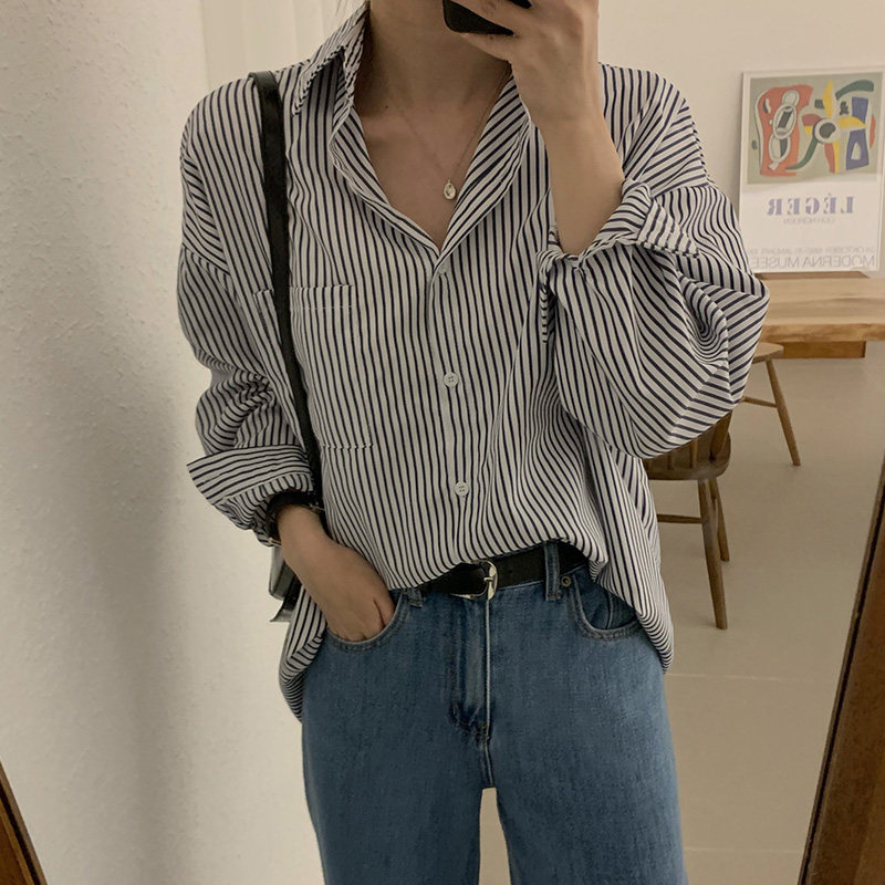 设计感小众复古港风女2020初秋衬衫 帕奴丝衬衫