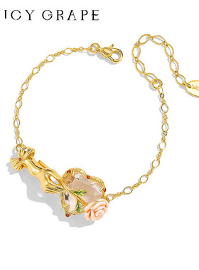 【浪漫绮梦】香槟玫瑰手链