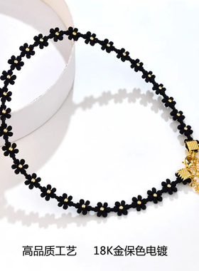 超漂亮项链女小众ins仙气花朵