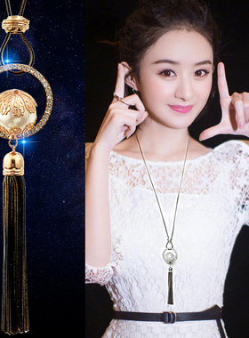 温柔风仿珍珠长款百搭配饰挂链