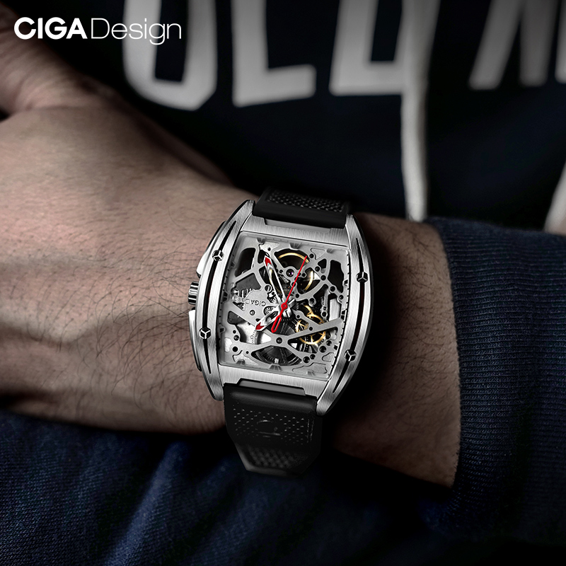 Design 小米 CIGA 玺佳手表酒桶商务镂空自动礼物男士手表机械表 Design 小米 CIGA 玺佳手表酒桶商务镂空自动礼物男士手表机械表