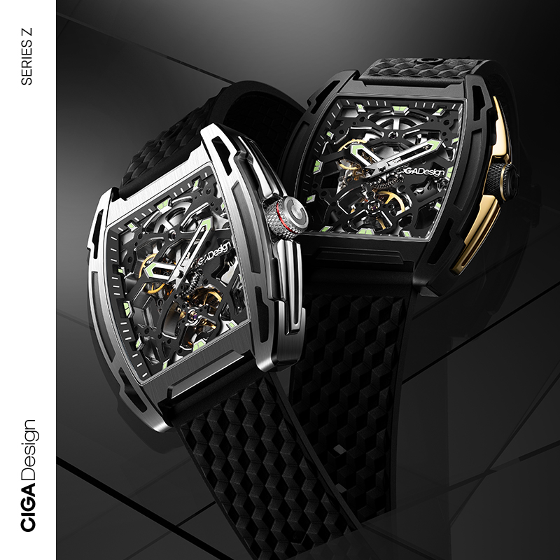 新品上市 CIGA design玺佳锋芒机械表破界版酒桶型镂空男款手表