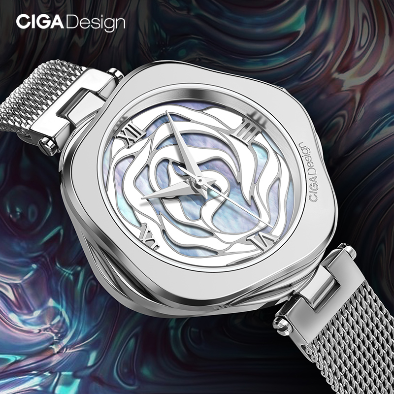 CIGA Design玺佳手表女表ins风简约气质正品轻奢石英表丹麦玫瑰表