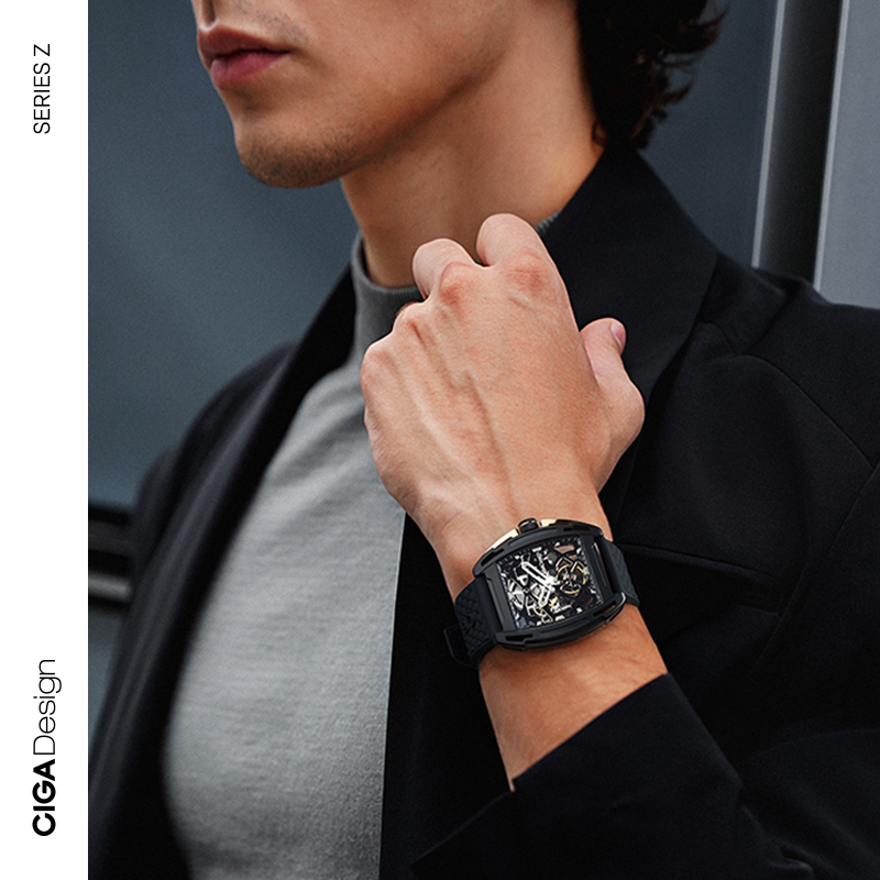 新品上市 CIGA design玺佳锋芒机械表破界版酒桶型镂空男款手表