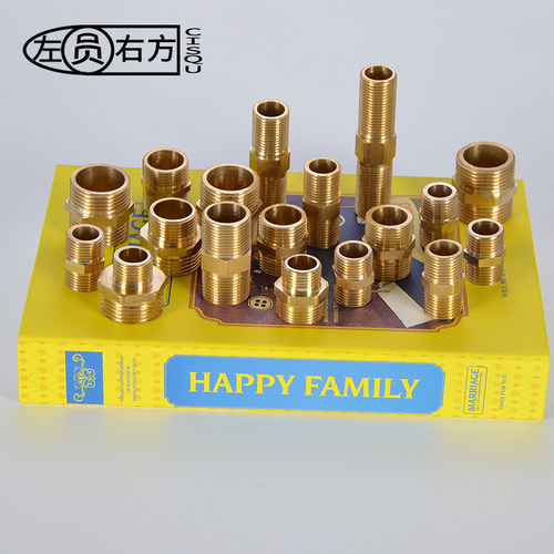 4分铜对丝双外丝6分1寸变径黄铜双外牙异径直接进水管转接头配件 - 图2