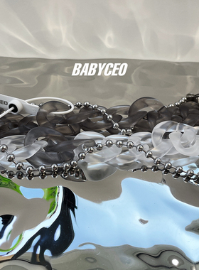 babyceo定制磨砂透明斜挎包链diy