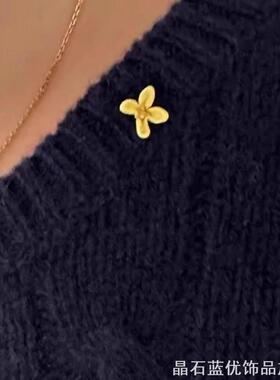 小桂花胸针复古镀金精致胸花