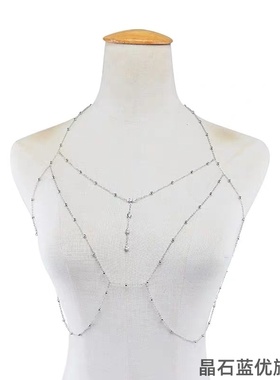 blingbling镶钻胸链女欧