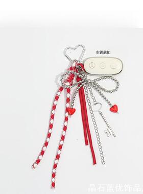 简约红色扣蝴蝶结系包包安可拉红