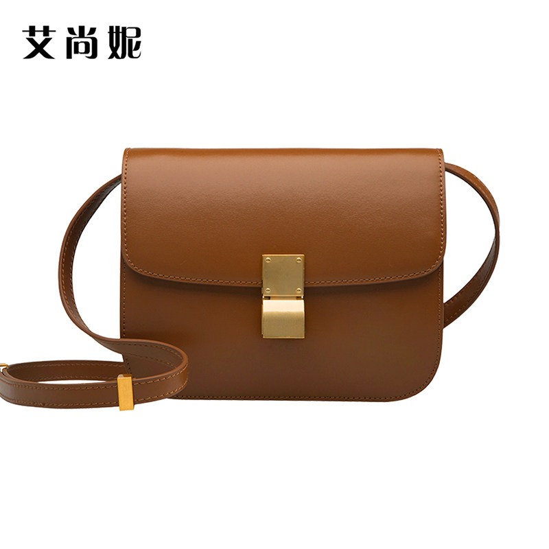 真皮box 2019新款潮小ck斜挎包包 艾尚妮箱包女士包袋