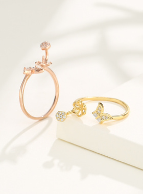 致闺蜜女s925银戒指空托