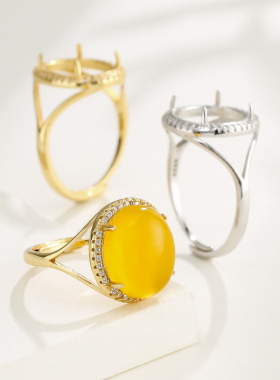 致闺蜜女s925银戒指空托