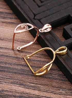 diy925纯银镶嵌翡翠配件平安扣